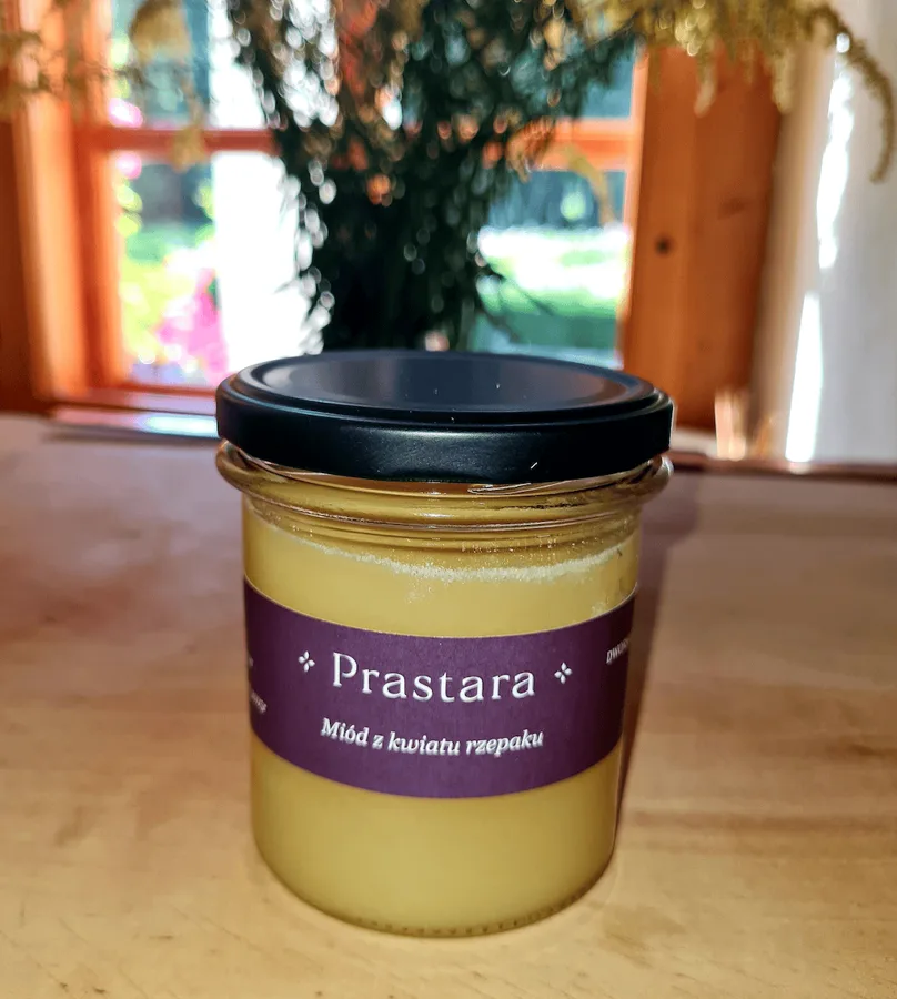 Miód z kwiatu rzepaku Prastara 350ml